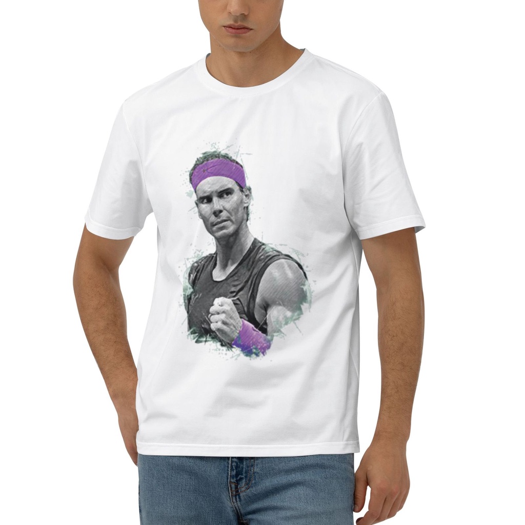 Rafael Nadal(2) เสื้อยืดผ้าฝ้าย 100% บุรุษใหม่ล่าสุด