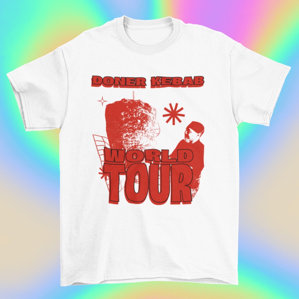 เสื้อยืด Doner Kebab World Tour | Y2K | 2000S | 90S | ความงาม