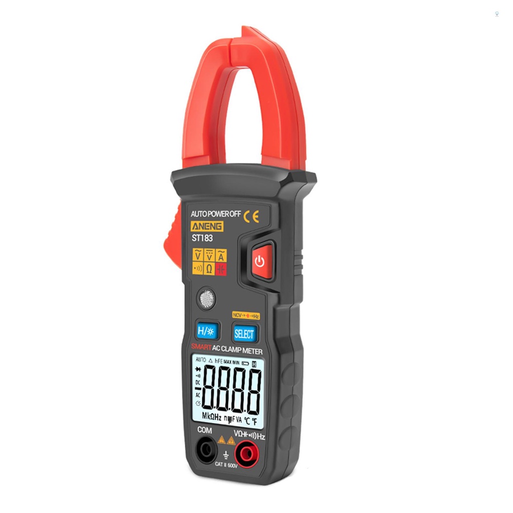 Aneng ST183 6000 นับดิจิตอล AC Current Clamp Meter 600A ช่วงอัตโนมัติมัลติมิเตอร์พร้อม Backlight แรง