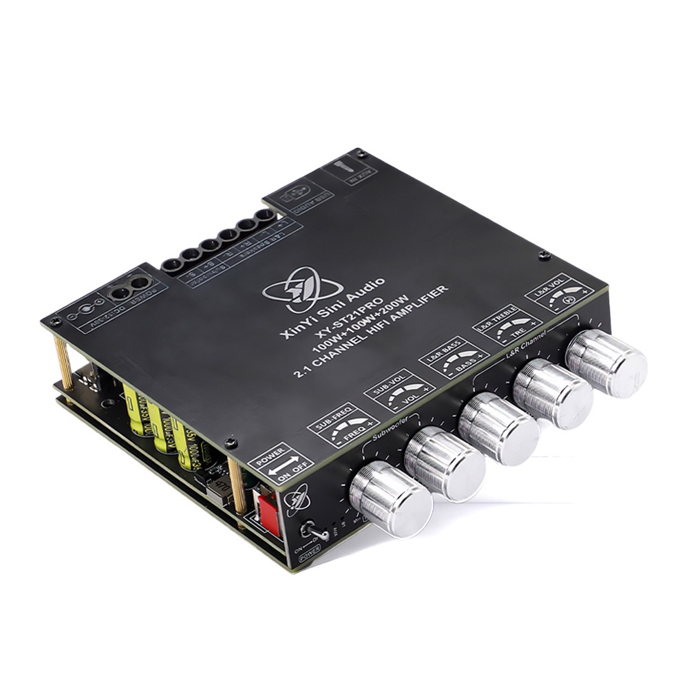 Xy-st21pro ขนาดกะทัดรัด 2.1 ช่อง TPA3255 BT เครื่องขยายเสียงดิจิตอล High และ Low Tone ซับวูฟเฟอร์เครื่องขยายเสียง 100 W * 2 + 200 WAmplifier Board Mary306