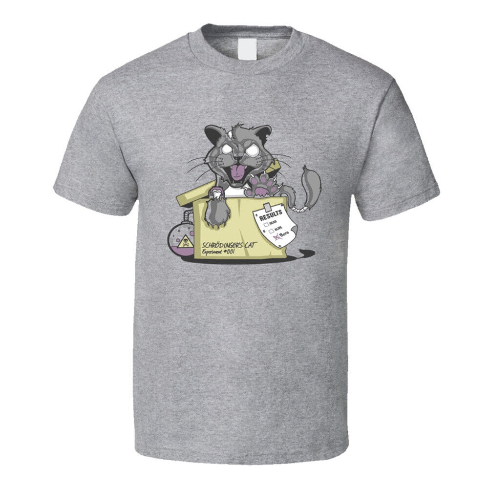 Schrodingers Cat Test Zombie เสื้อยืดตลก