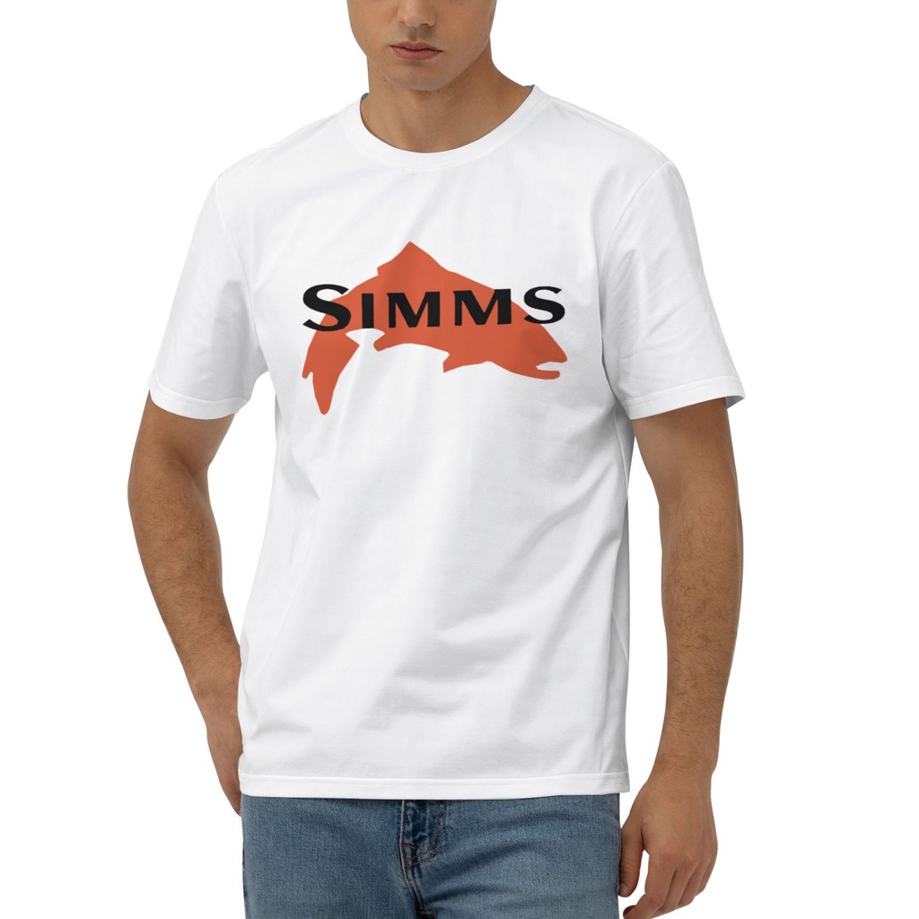 Simms ตกปลา Bozeman Montana Fly Fishing Tackle เสื้อผ้าแฟชั่นเสื้อยืดรอบ