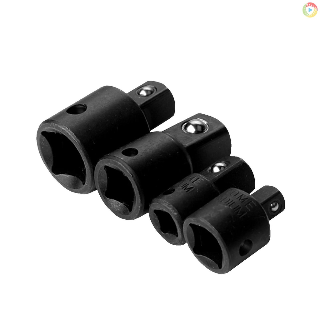 4 PCS Impact socket Adapter ลด 1/4 นิ้ว 3/8 นิ้ว 1/2 นิ้ว Impact Driver แปลงเหล็ก Power Nut Driver สําหรับเจาะไฟฟ้าซ็อกเก็ต Mary306