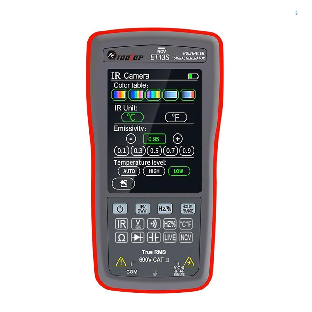 Et13s 2in1 Thermal Imager Multimeter 192*192 IR ความละเอียด 10000 นับมัลติมิเตอร์ 2.8 นิ้วหน้าจอสัมผ