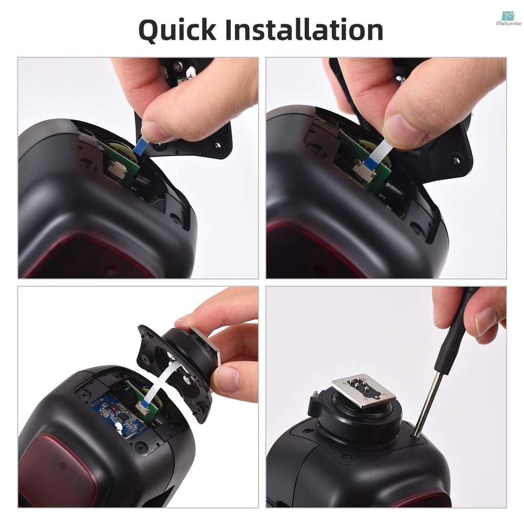 ฐานบูตร้อน Godox Hot Shoe Mount Foot เข้ากันได้กับ Godox V1C Speedlite กล้องแฟลช Repaire อะไหล่ Came-229