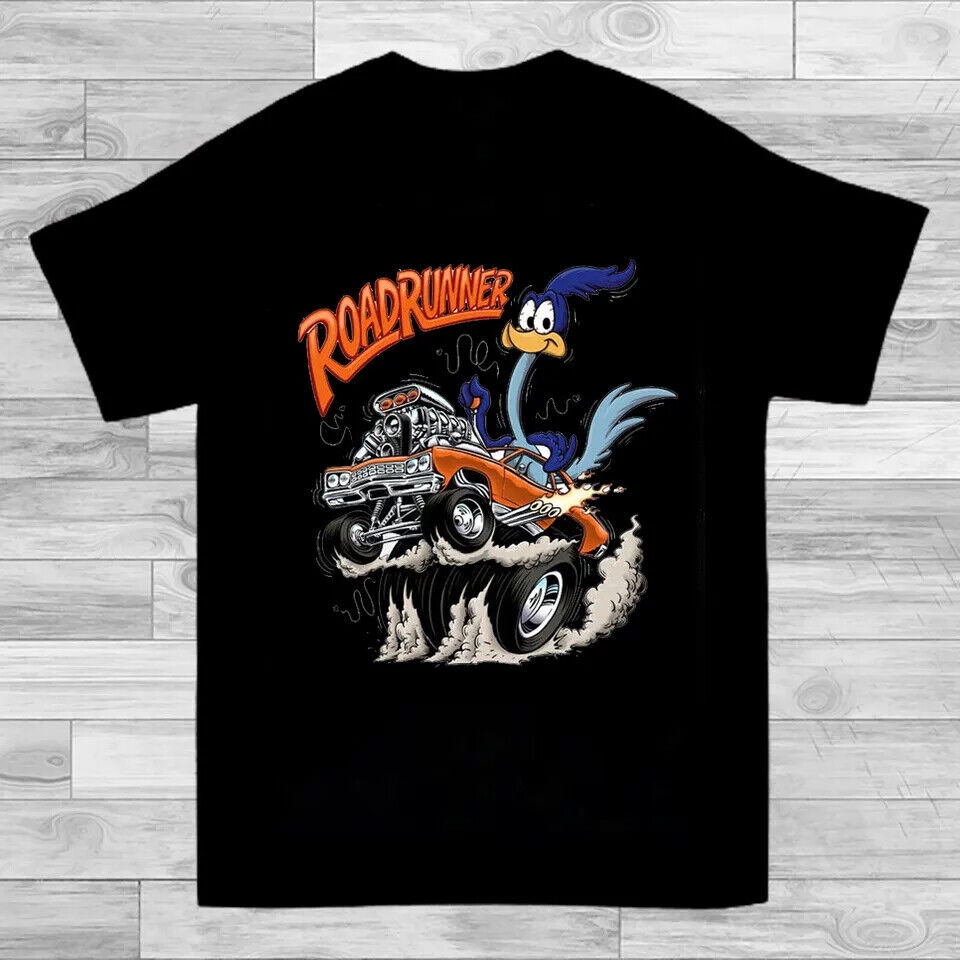 Plymouth Road Runner เสื้อยืดผ้าฝ้ายผู้ชาย พิมพ์ลาย Rat Fink
