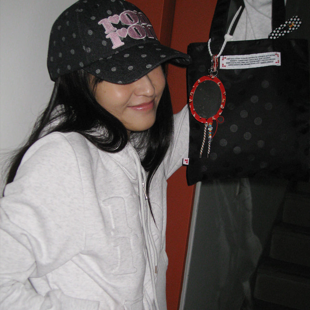 [RONRON] Dot Logo Ball Cap / 2colors — صورة 8