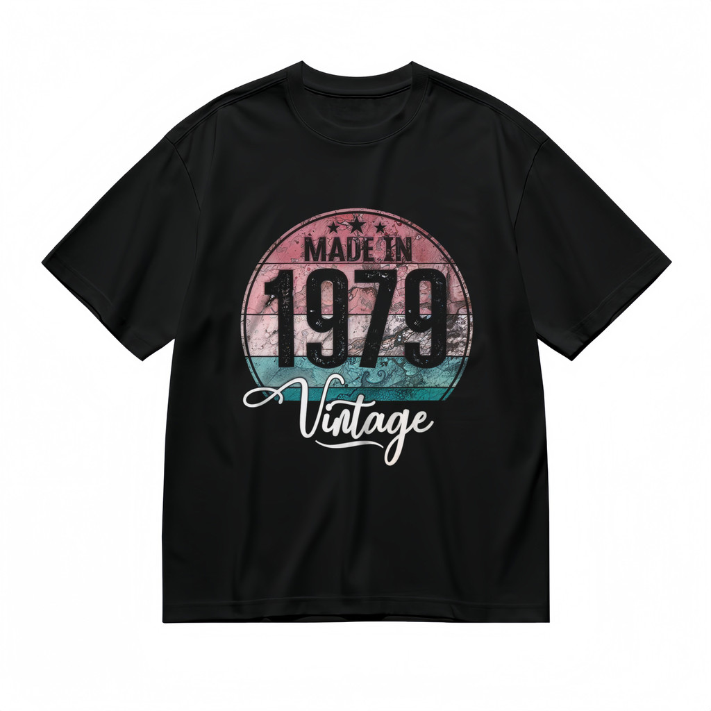 เสื้อยืดผู้ชายพร้อม Time Capsule Graphic Unisex สีดํา 100% Cotton Tee Summer Usa
