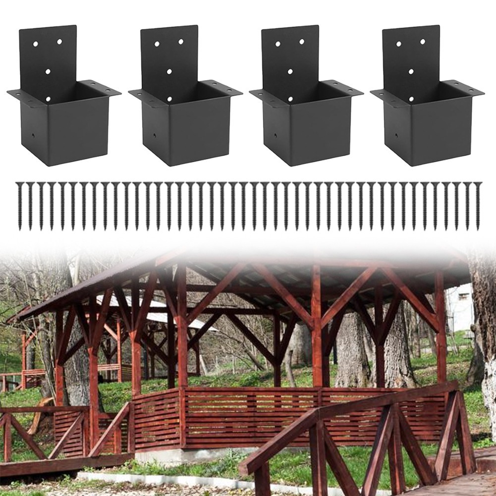 ชุดขายึด Gazebo 4 ชิ้น: ตัวต่อโพสต์สําหรับโครงสร้างไม้ Gazebo