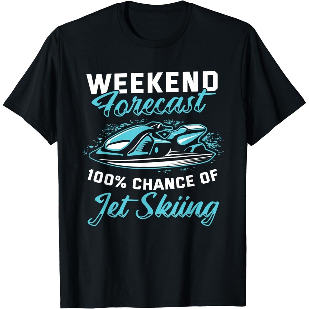 Weekend Forecast Jet เล่นสกีตลก Jet Ski เสื้อยืด Unisex