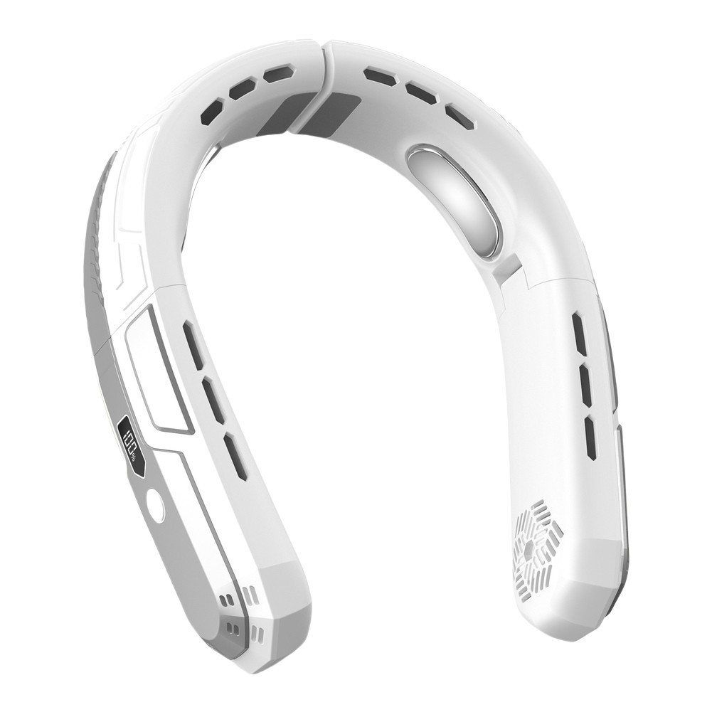 TSK HOT พัดลมคล้องคอแบบพกพาแบบชาร์จไฟได้ - 360° คูลลิ่ง 3 ความเร็ว เงียบและพับเก็บได้