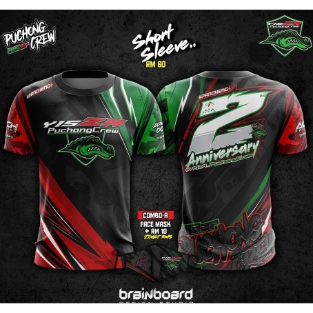 Y15zr Puchong Crew Tshirt / Baju Microfiber Jersi / Jersey Sublimation / Tshirt Jersey
