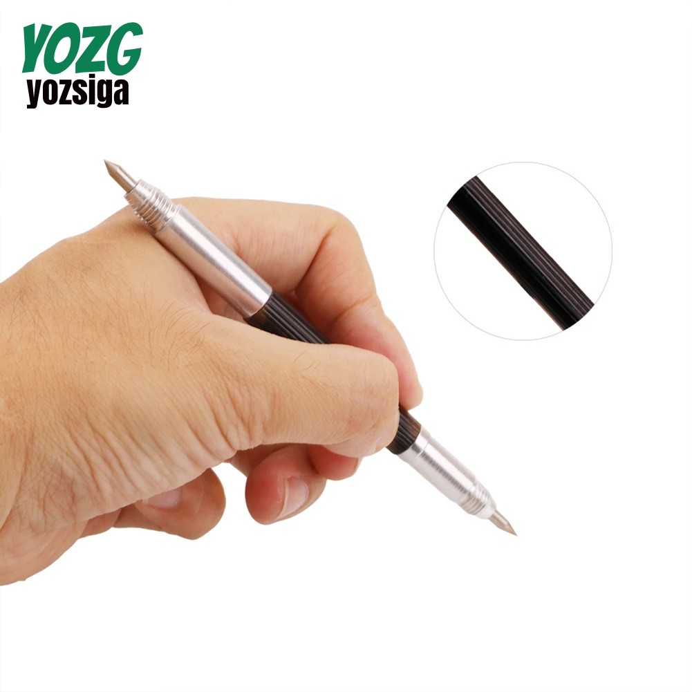 ปลายคู่ทังสเตนคาร์ไบด์ Scribing ปากกาเคล็ดลับเหล็ก Sciber Scribe Marker โลหะ
