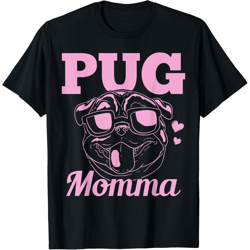 Pug Momma Dog Mom Mama เสื้อยืด Mans