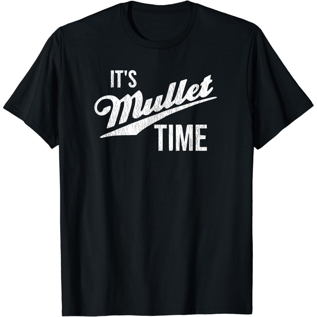 ItS Mullet Time, Funny Redneck Mullet Tops Casual Streetwear เสื้อยืด Unisex