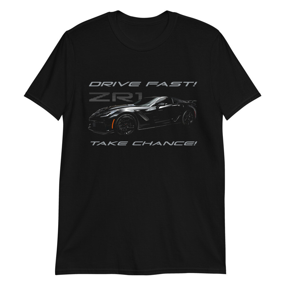Black Vette C7 Zr1 Custom แขนสั้นเสื้อผ้าผู้ชายใหม่ที่โดดเด่นเสื้อยืด Unisex