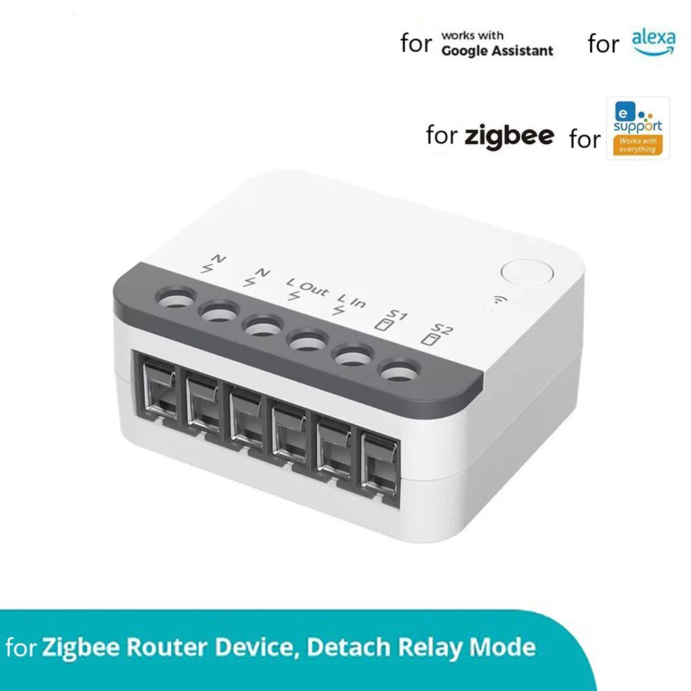 SWTDRM Hot4PCS ZBMINIR2 สําหรับ ZigBee สมาร์ทสวิตช์ไฟสําหรับ Home Voice Control สําหรับ Alexa