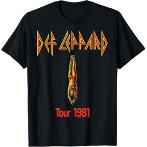 Def Leppard - Dive T-Shirt Retro Style 70s 80s 90s เสื้อยืดกราฟิก