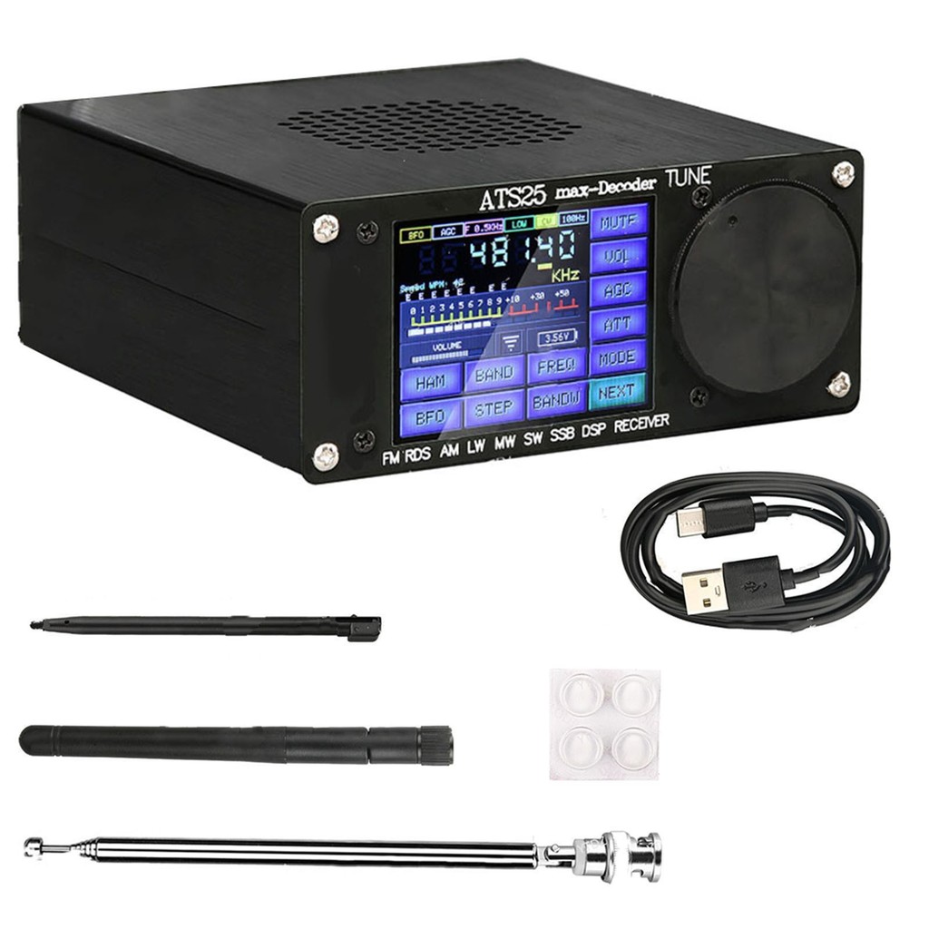 <FAIRLAND-TH> ATS-25max-Decoder Si4732A10 Full-Ba nd Receiver รองรับ CW FT8 FT4 SW สําหรับ MW