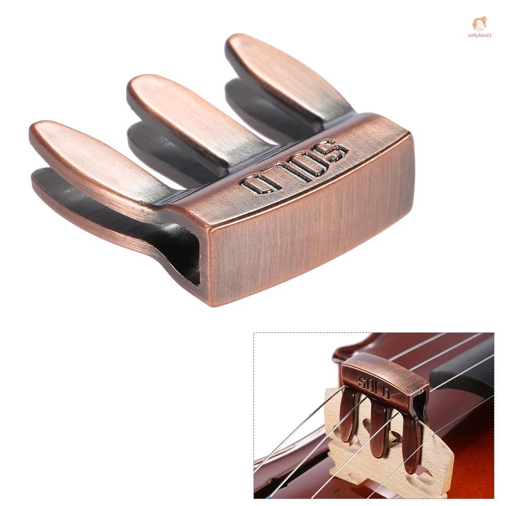 Violin Viola Practice Metal Mute Fiddle Silencer 3 Prong