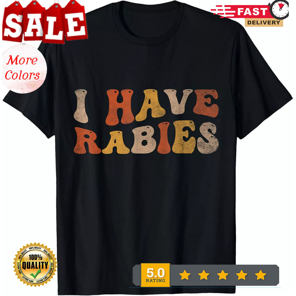 เสื้อยืดแขนสั้นกีฬา แบบกำหนดเอง I Have Rabies