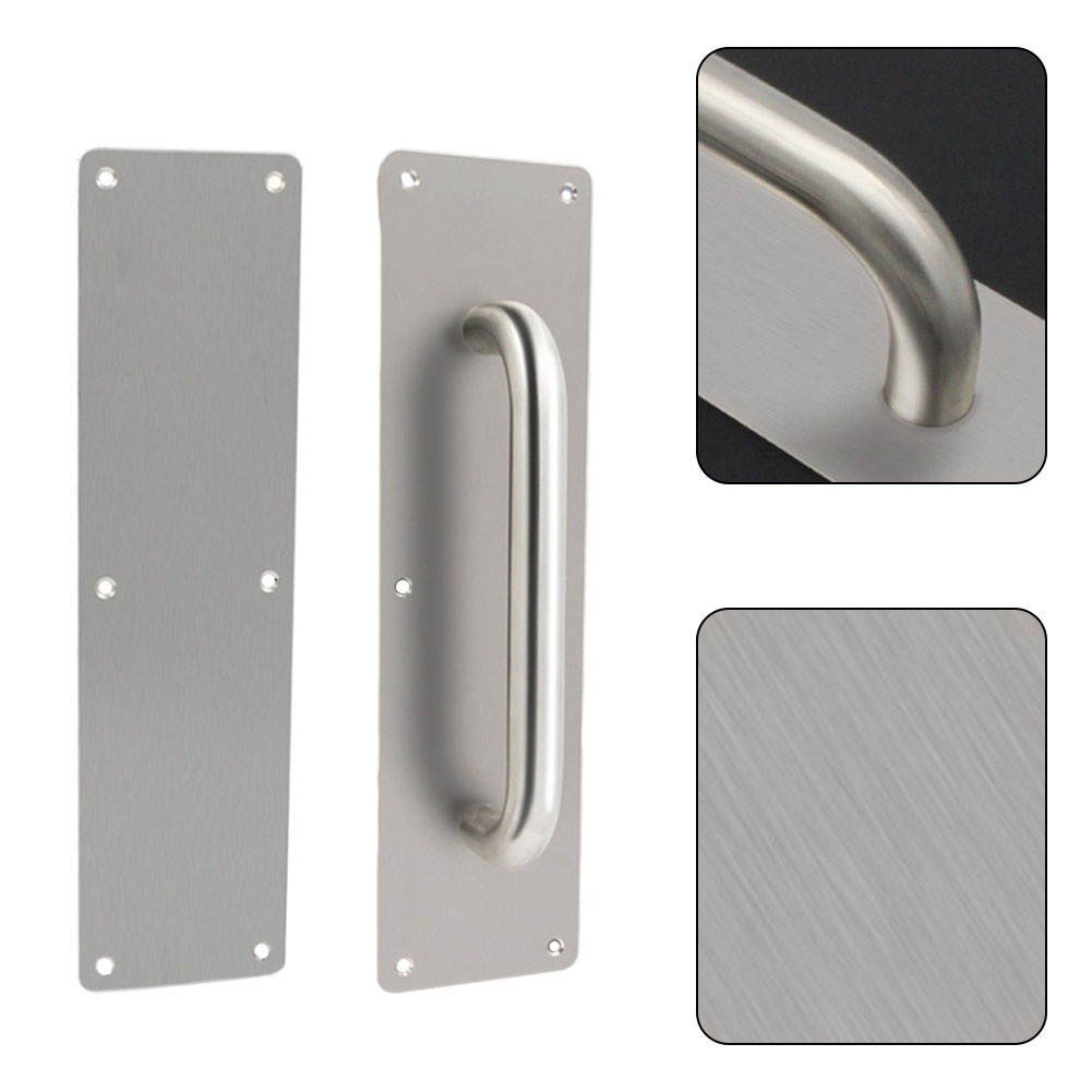 POWDERSStainless Steel Push-pull Board ประตูไม้สัมผัส Handle Push-pull Handle