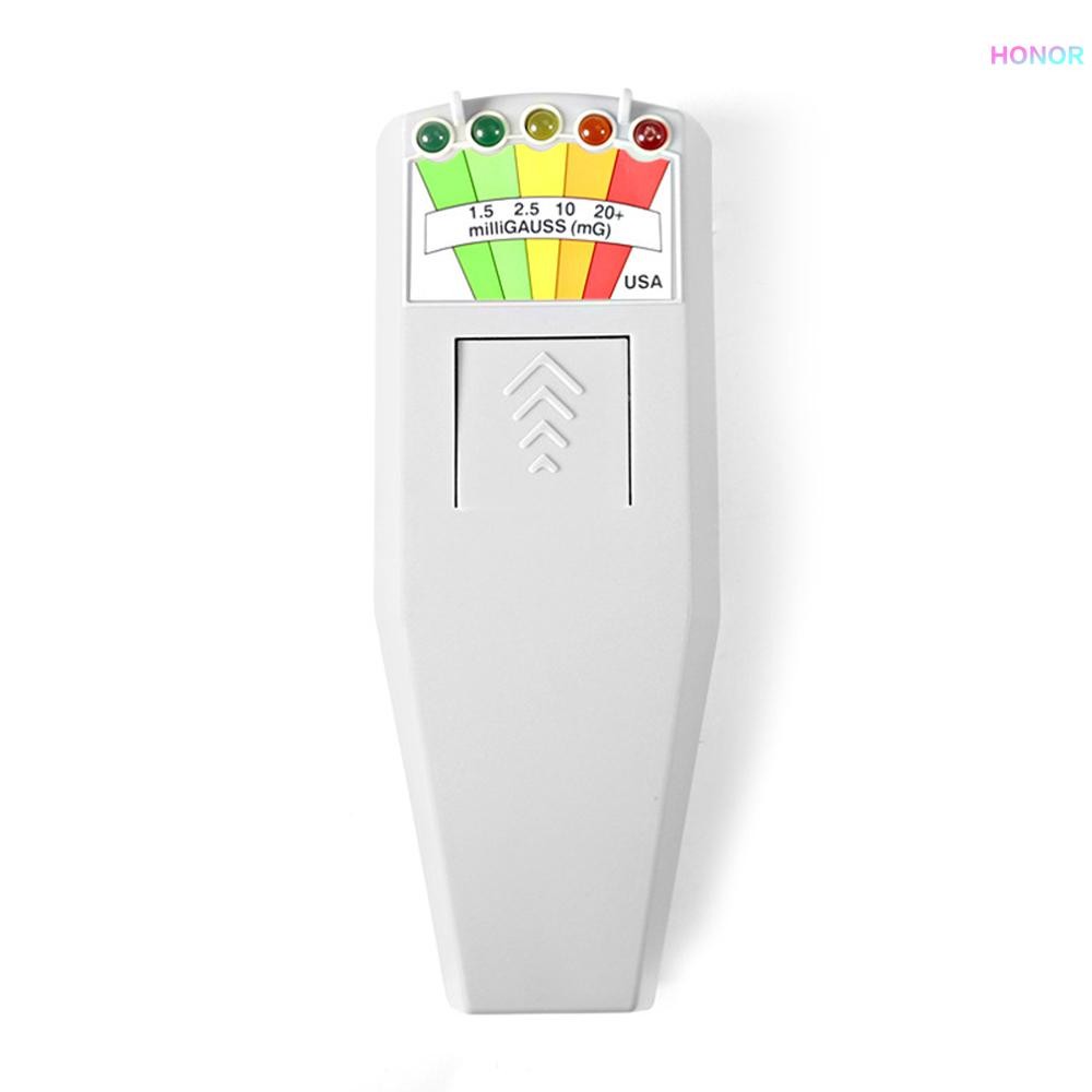 สนามแม่เหล็กไฟฟ้า EMF Gauss Meter เครื่องตรวจจับรังสีแบบพกพา EMF Magnetic Field Monitor 5 LED G Mcen