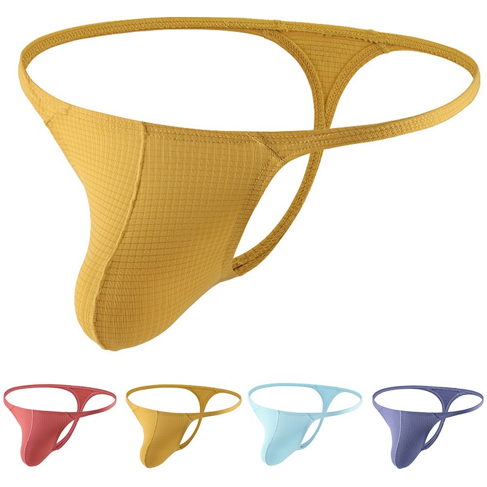 [BETL] Mens Thongs Briefs Low Waist Bulge Pouch Elastic G-string ชุดชั้นในกางเกง - รูปที่ 3
