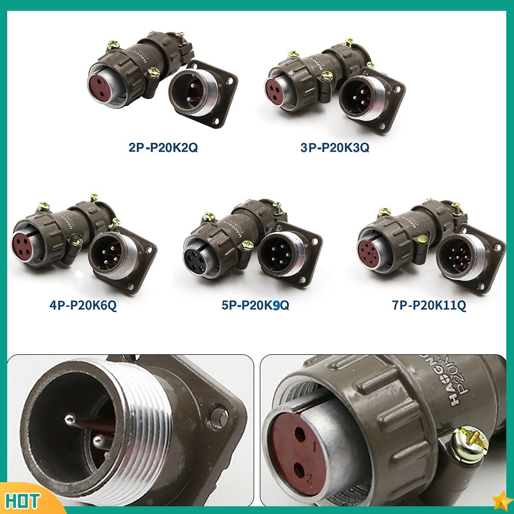 good Metal P20K6Q Contacts 2-7 Pin Aviation Connector M2