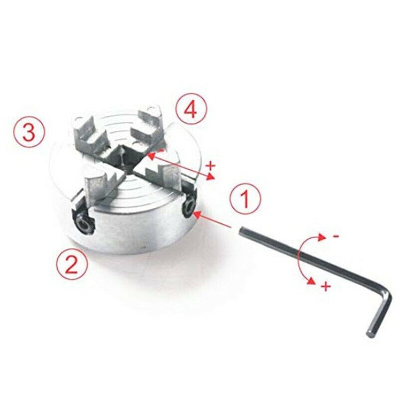 [SWHOME] Four 4 Jaw Chuck Z011A สําหรับโลหะเครื่องกลึงขนาดเล็ก X1 มม.เกลียวกลับ 1.8 ~ 56 มม./12 ~ 65