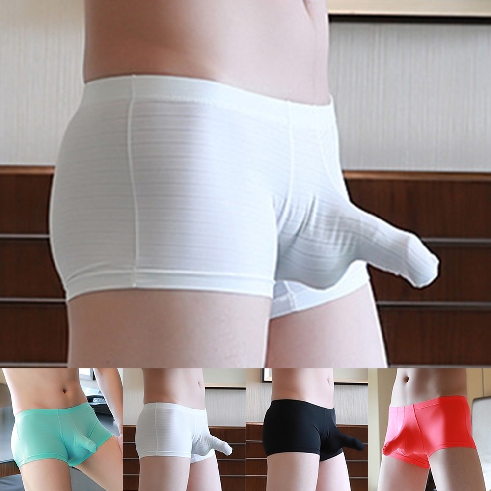 Men's Sexy Boxer Brief Shorts ชุดชั้นในดีไซน์เซ็กซี่สำหรับผู้ชาย