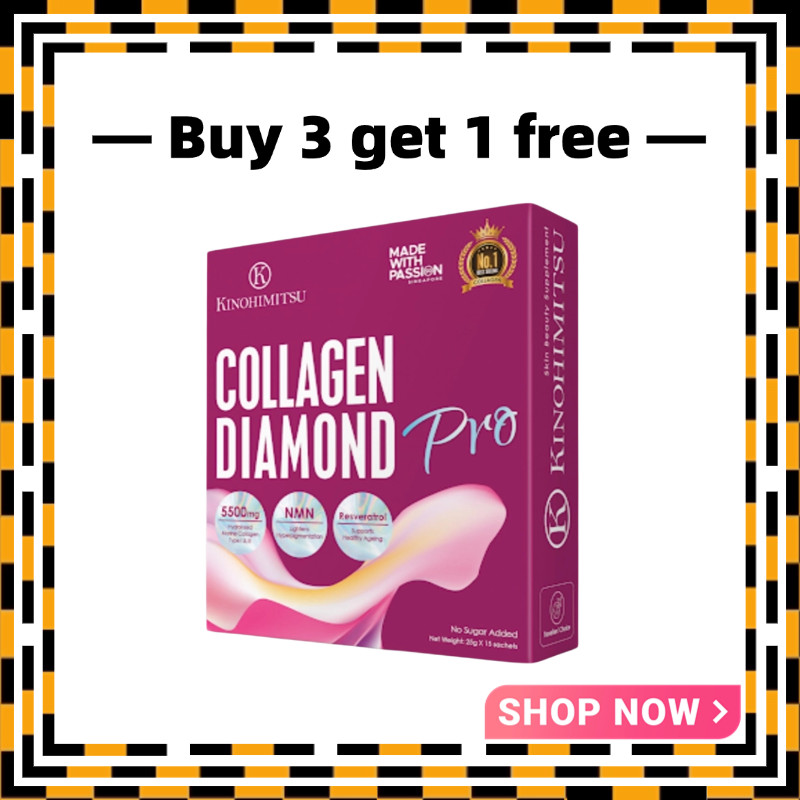 Kinohimitsu Collagen Diamond Pro Drink | 5500มก. คอลลาเจน + NMN + Resveratrol | ผิว&ต่อต้านริ้วรอย |