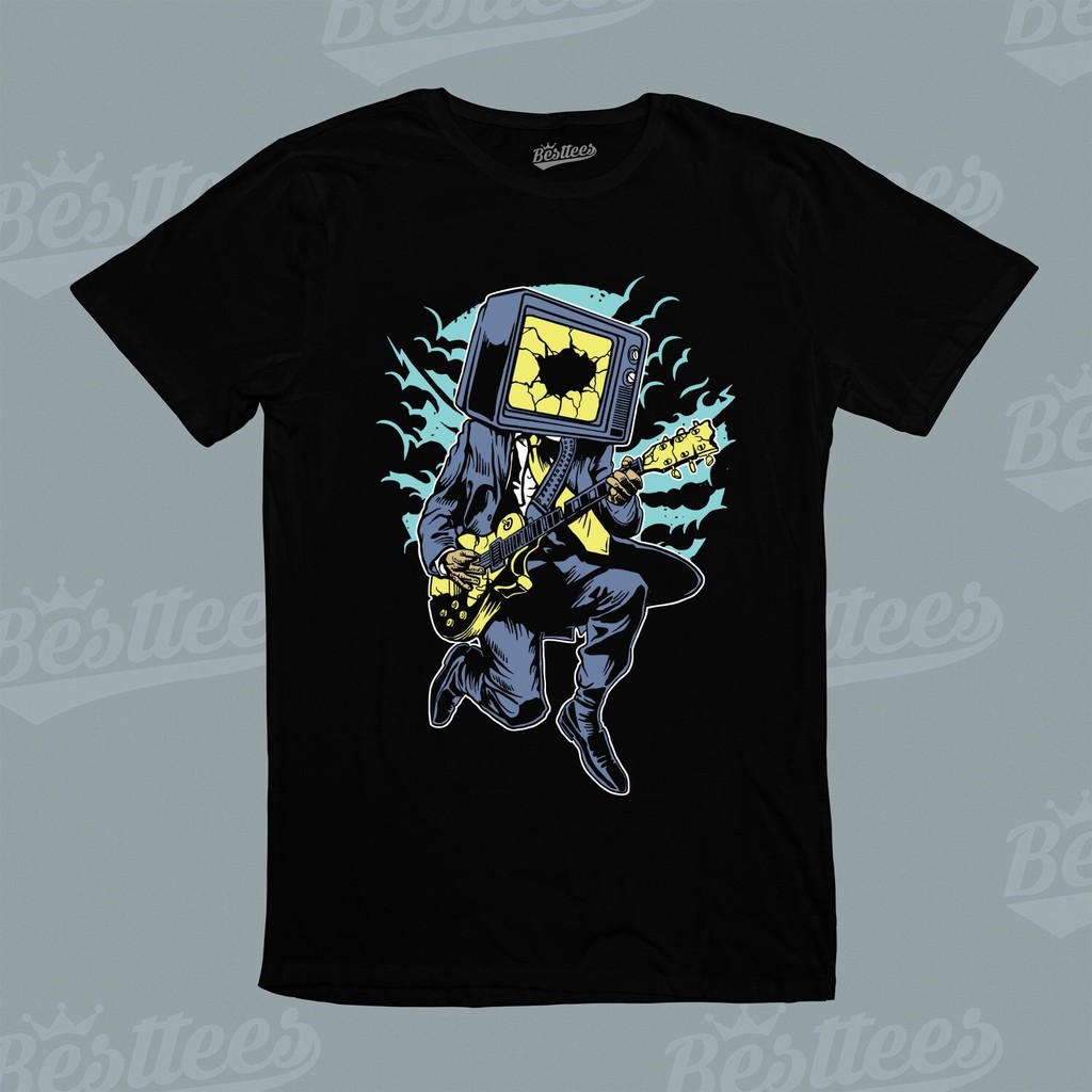 2025 ใหม่ผู้ใหญ่ชายเพลงกีตาร์ Rock Jam Heavy Metal Beat Tshirt