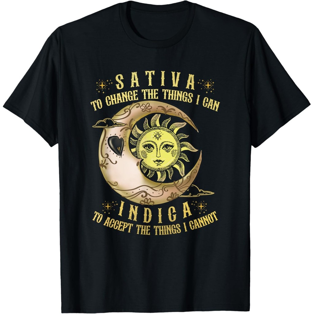Sativa To Change The Things I Can Indica รับสิ่งที่เสื้อยืด
