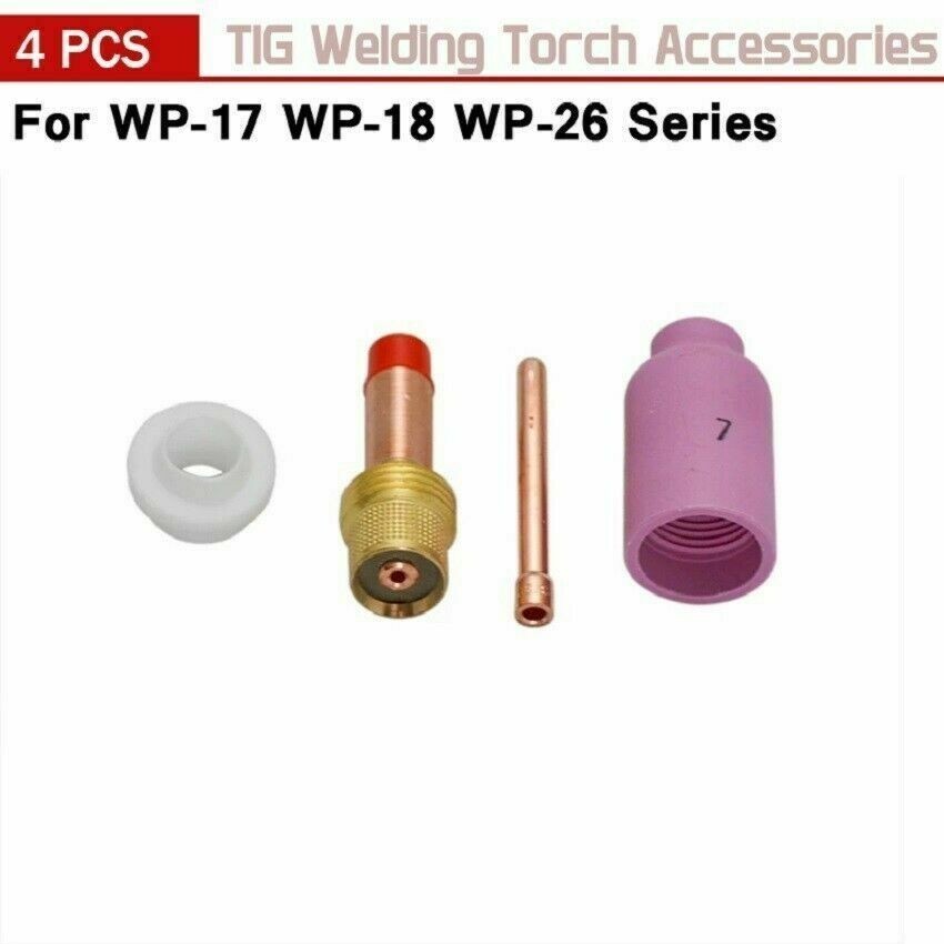 <FAIRLAND-TH> ชุดเลนส์แก๊ส TIG 4 ชิ้น ขนาด 3/32\ 45V26 10N24 54N15 Fit ไฟฉายเชื่อม WP17 18 26