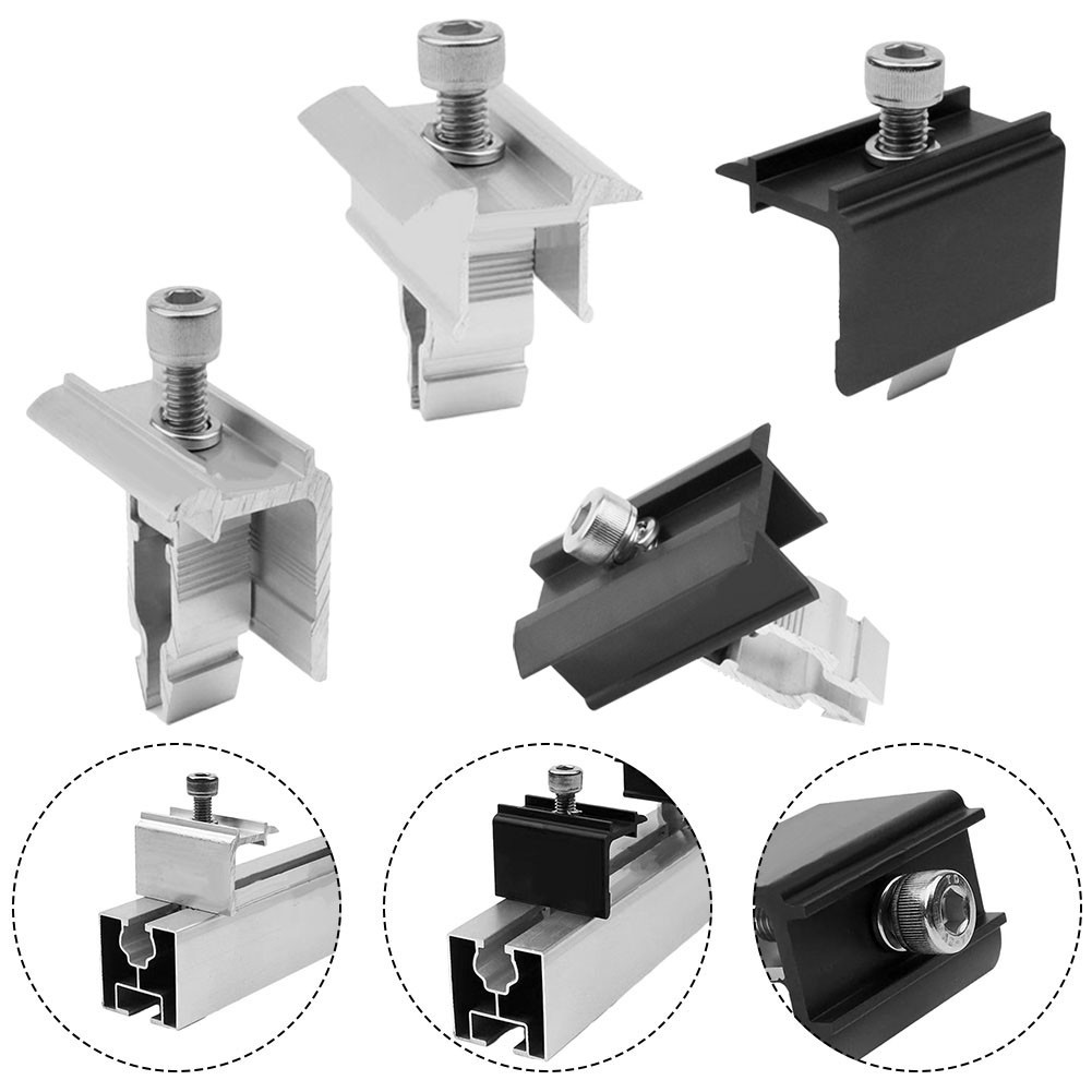 <BID DISCOUNT> Solar Panel End Clamp Quick Solar Pv Module Fastening Clip Medle End Clamp