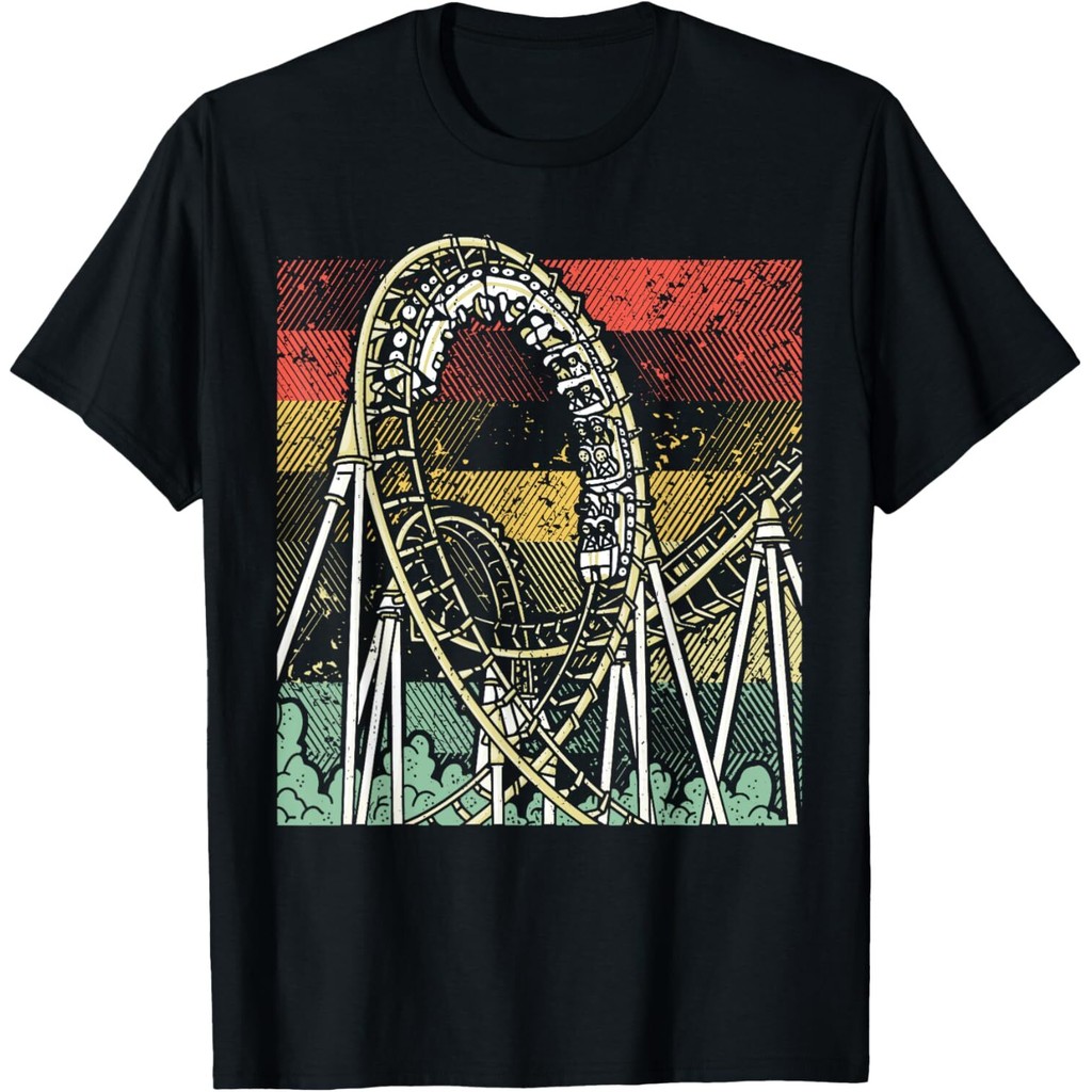 Retro Roller Coaster เสื้อยืด Mans