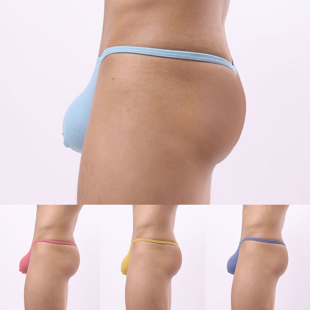 [BETL] Mens Thongs Briefs Low Waist Bulge Pouch Elastic G-string ชุดชั้นในกางเกง - รูปที่ 6