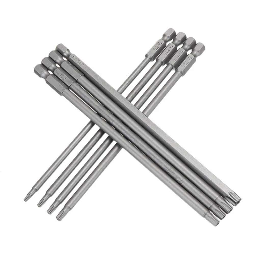 THA8PCS Magnetic Torx ไขควงบิต 150 มม.ยาว T8,T10,T15,T20,T25,T27,T30,T40