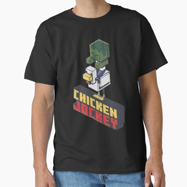 Pixelated Chicken Jockey Classic T-Shirt เสื้อยืด