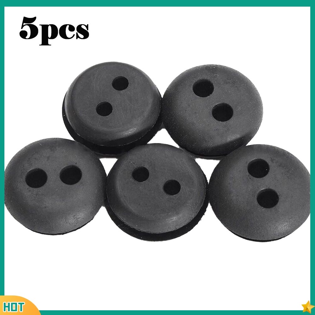 kkuma 5 ชิ้น 2 หลุมยางสีดําการใช้แก๊สถังสาย Grommet