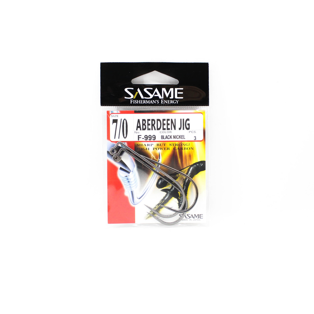 Sasame F-999 Aberdeen Jig Hook ขนาด 7/0 (7400)