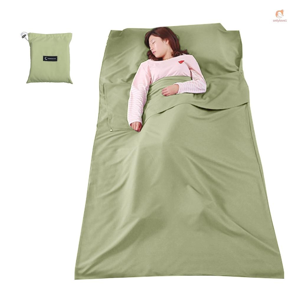ถุงนอนน้ําหนักเบา Liner ถุงนอน Outdoor Camping Hotel Travel Sheet