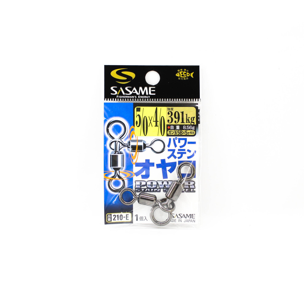 Sasame 210-E 3 Way Power Stain Swivel สีดํา ขนาด 5/0 x 4/0 (1515)