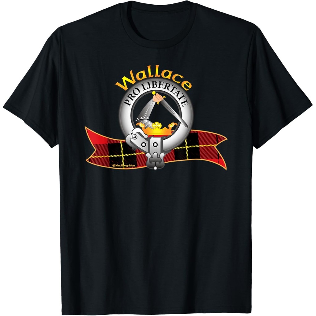 เสื้อยืด Wallace Clan Tartan Crest Motto