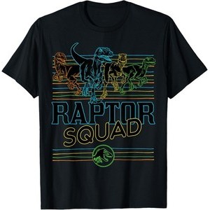เสื้อยืดผู้ชาย Jurassic World: Camp Cretaceous Raptor Squad สำหรับฤดูร้อน