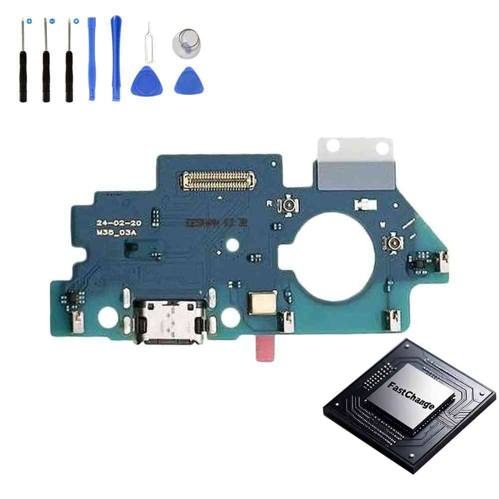 Eutoping ขั้วต่อ usb ชาร์จพอร์ตบอร์ดสําหรับ Samsung Galaxy M35 5G M356 พร้อม Fast CHARGING IC Assemb