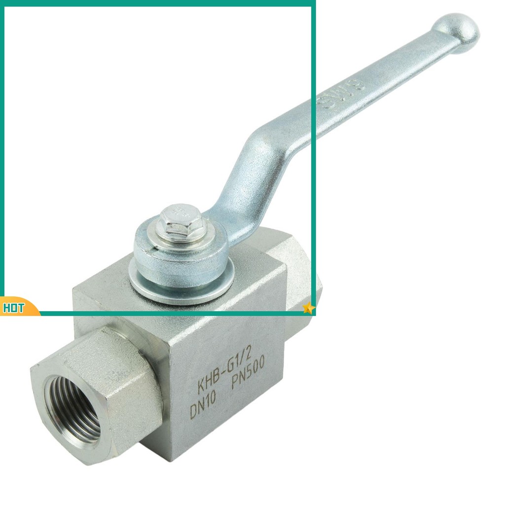 jelly 1PCS Hydraulic 2 Way High Pressure Ball Valve- /64\" ถึง \" สําหรับ BSP- 500 Bar MWP