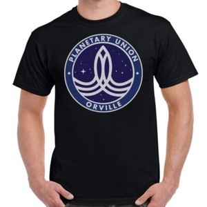 เสื้อยืดผู้ใหญ่สไตล์เรียบ พร้อมโลโก้ Orville Planetary Union