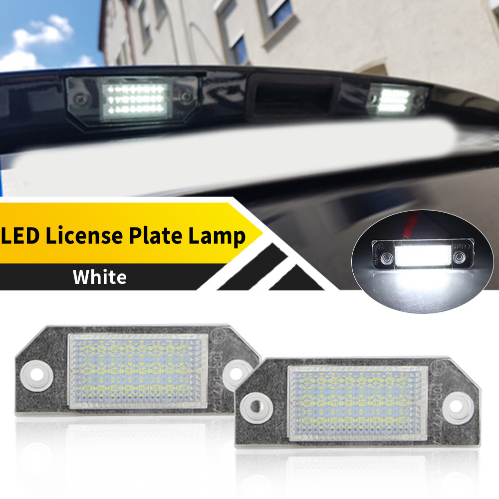 2pcs สําหรับ Ford LED จํานวนแผ่นสําหรับ Ford Focus C-MAX I 2003-up LED ป้ายทะเบียนโคมไฟข้อผิดพลาดฟรี